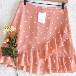 LC Lauren Conrad Pink A-Line Mini Skirt with Ruffled Tiers